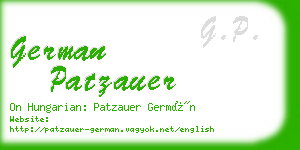 german patzauer business card